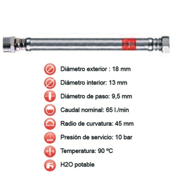 TUCAI 201055 FLEXO TERMO 1/2" M.F.  50